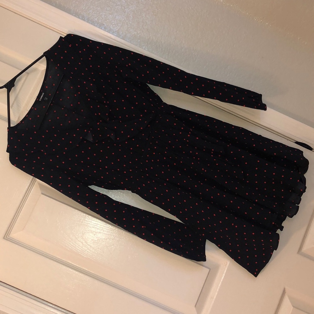 Express polka dot dress